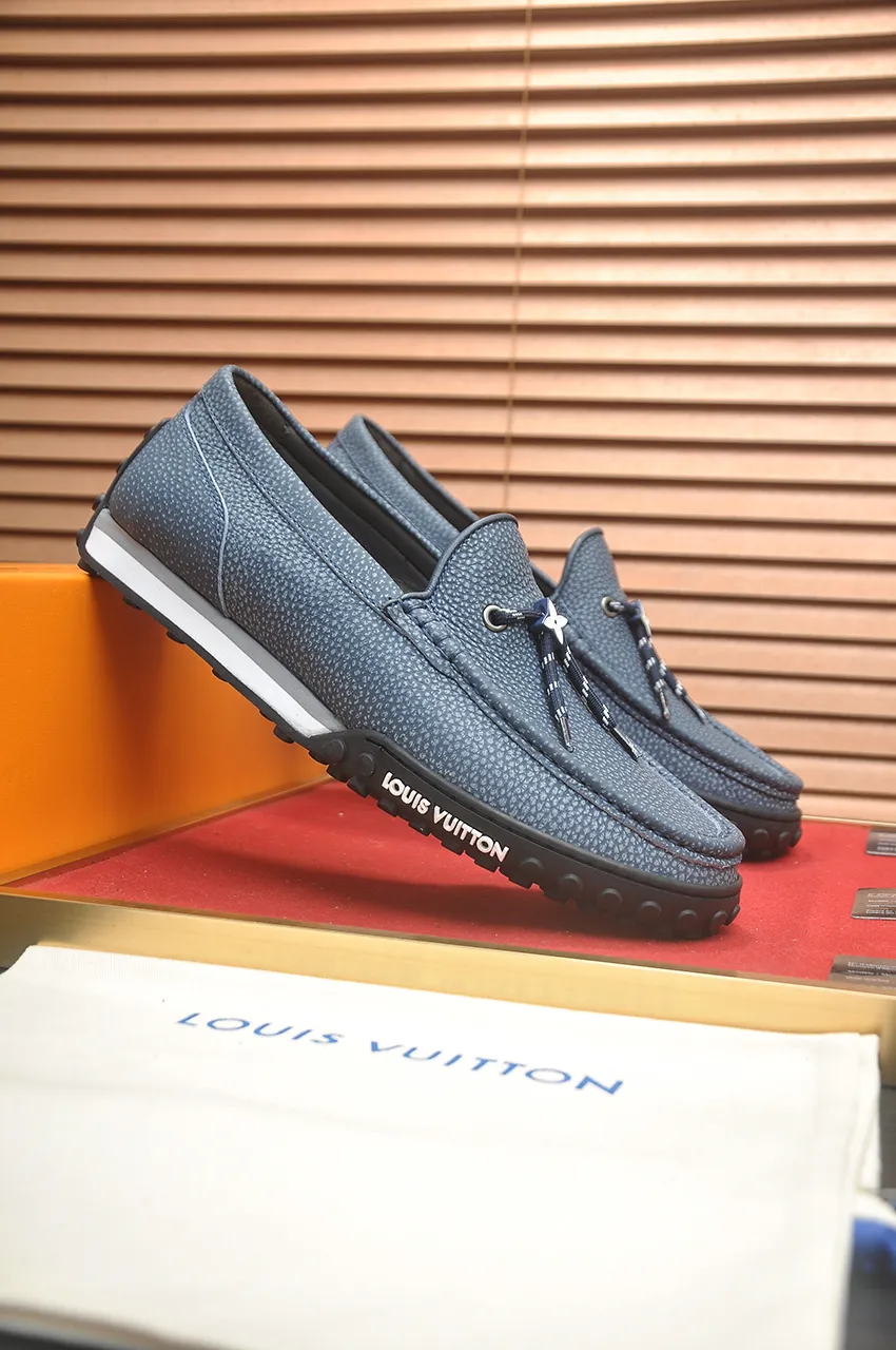 Men's men's shoes💰660💶[LOUIS VUITTON] (original order) new style🍀LV Louis Vuitton* - top version of LV classic beanie shoes! Made of imported original single cowhide, original leather side strips and wear-resistant rubber outsole! High quality products! Code number 39-45 (45 customized)